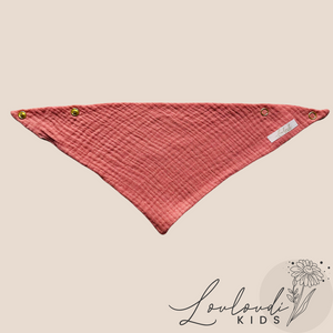 Set 3 Stück personalisierbar Musselin Baby und Kleinkind Halstücher Dreieckstücher Spucktücher Bio Baumwolle Lätzchen Gaze Geschenk Kinder Musselintuch Musselintücher Dreieckstuch Blätter Blumen Blüten Mädchen Beige Halstuch Louloudi KIDS