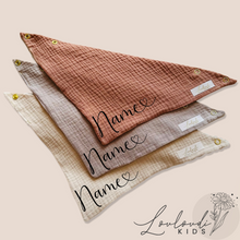 Laden Sie das Bild in den Galerie-Viewer, 3er Set Baby Musselin Dreieckstücher Fysi