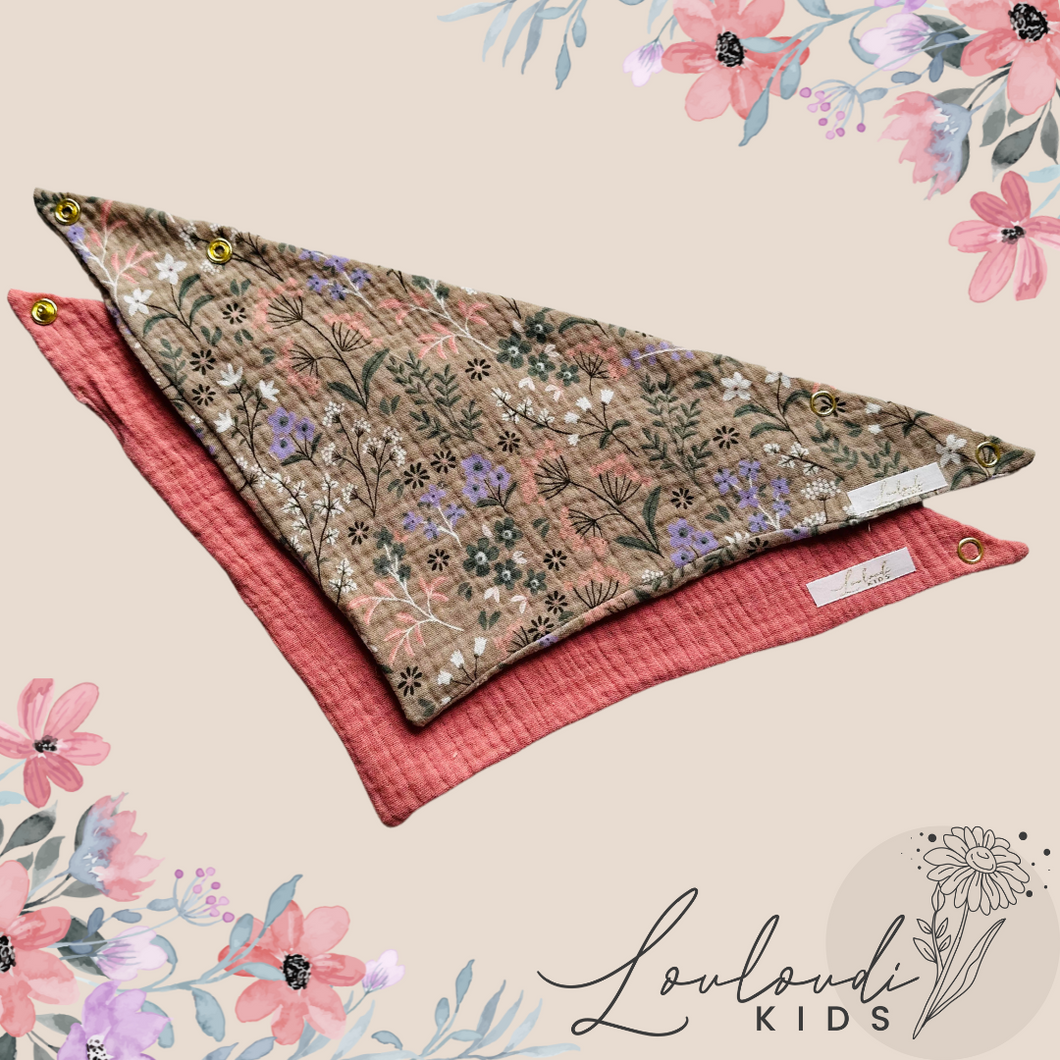 2er Set Baby Musselin Dreieckstücher Louloudi