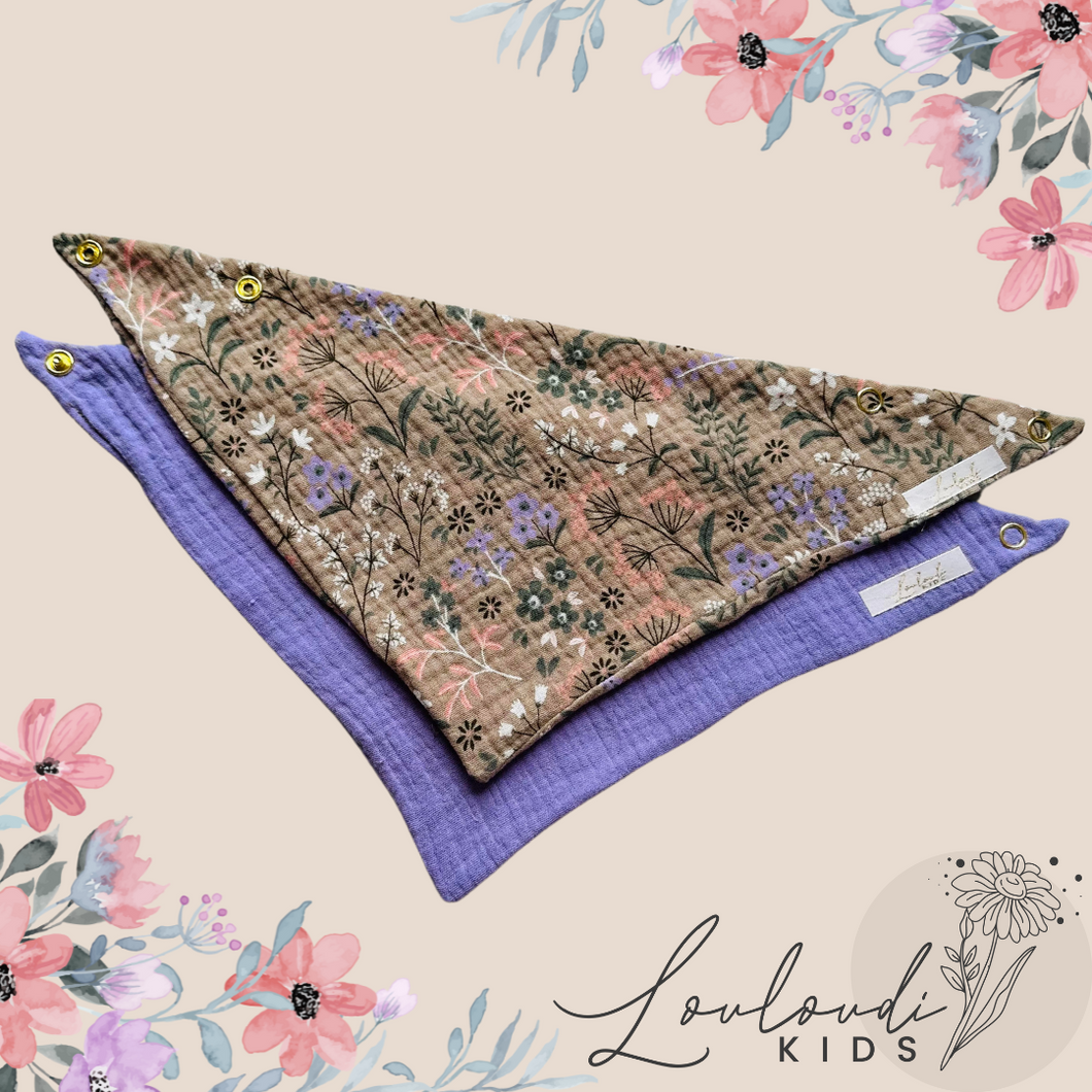 2er Set Baby Musselin Dreieckstücher Louloudi