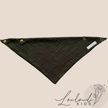 Laden Sie das Bild in den Galerie-Viewer, 3er Set Baby Musselin Dreieckstücher Eukalyptus