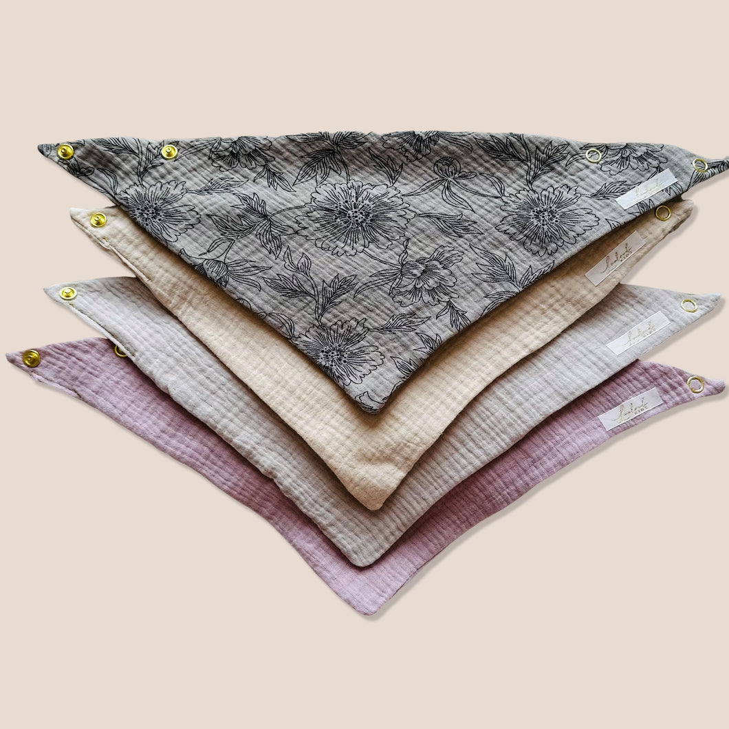 4er Set Baby Musselin Dreieckstücher Louloudi