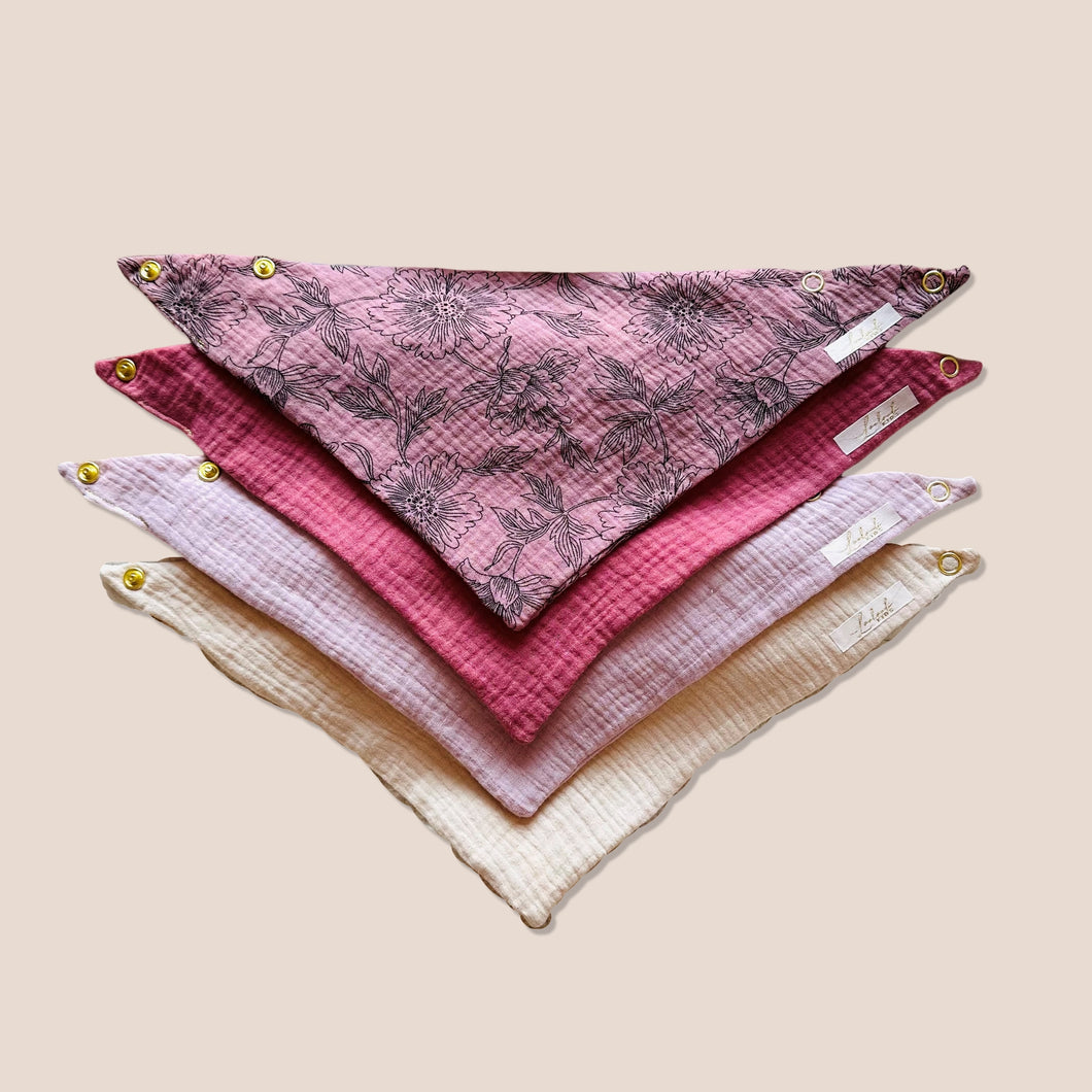 4er Set Baby Musselin Dreieckstücher Louloudi II