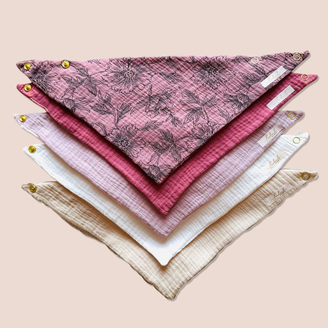 5er Set Baby Musselin Dreieckstücher Louloudi II