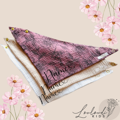 3er Set Musselin Dreieckstücher Louloudi II