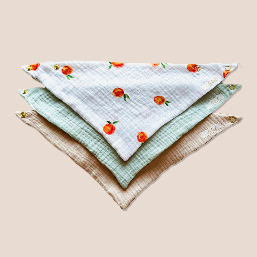 3er Set Baby Musselin Dreieckstücher Nektarini