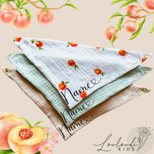 Laden Sie das Bild in den Galerie-Viewer, 3er Set Baby Musselin Dreieckstücher Nektarini