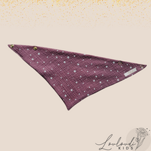 Laden Sie das Bild in den Galerie-Viewer, Set 4 Stück personalisierbar Musselin Baby und Kleinkind Halstücher Dreieckstücher Spucktücher Bio Baumwolle Lätzchen Gaze Geschenk Kinder Musselintuch Musselintücher Dreieckstuch mit Punkten Pünktchen gepunktet Pola Dot Beige Halstuch Louloudi KIDS